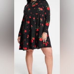 Plus size 18 Simple Be floral print smoke dress